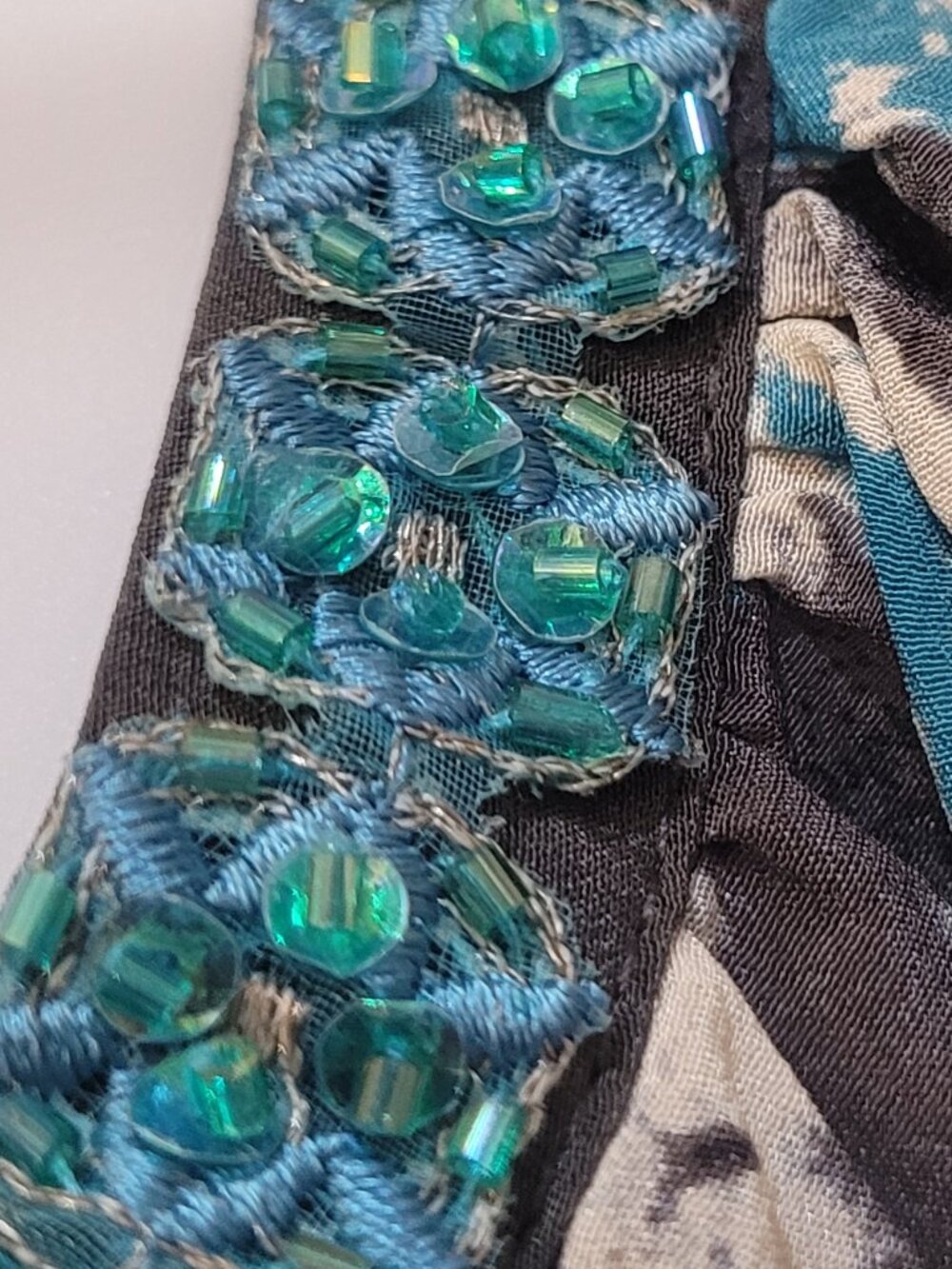 Karen Kane , size S, teal and black print - Picture 4 of 6